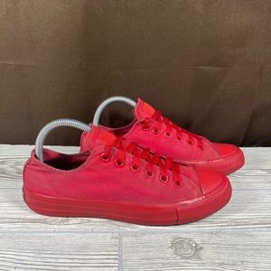 Converse Chuck Taylor All-Star Triple Red Low-Top Sneaker Shoe Womens Size 8